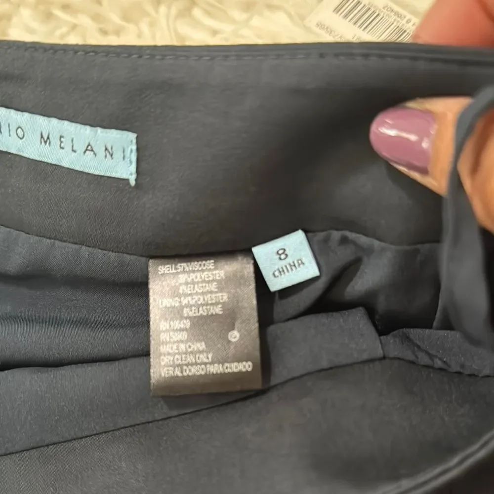 ANTONIO MELANI Elegant Black Pencil Skirt .Size 8 NWT